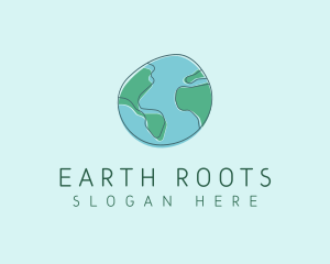 Fun Scribble Earth logo design