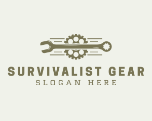 Cogwheel Tool Wrench logo design