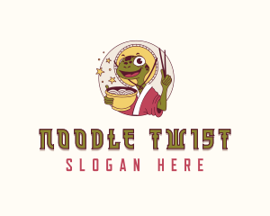 Frog Noodles Kimono logo design