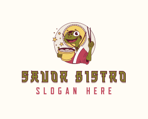 Frog Noodles Kimono logo design