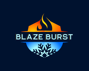 Fire Ice Temperature logo design