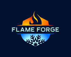 Fire Ice Temperature logo design