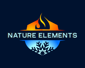 Fire Ice Temperature logo design