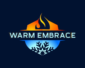 Fire Ice Temperature logo design