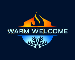 Fire Ice Temperature logo design