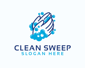 Cleaning Hand Sanitation logo design