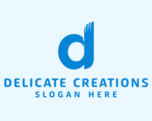 Blue Eagle Letter D logo design