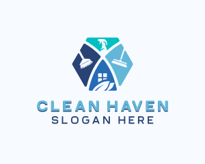 Sanitary Cleaning Disinfection logo design