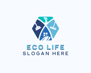 Sanitary Cleaning Disinfection logo design