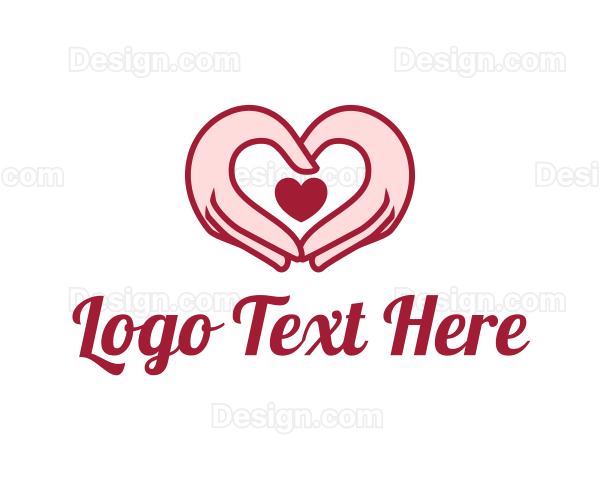 Hand Heart Sign Logo