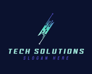 Lightning Bolt Technology logo design