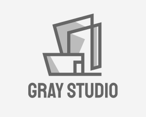 Gray Contemporary Mansion logo