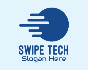 Blue Round Digital Tech logo design