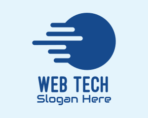 Blue Round Digital Tech logo design