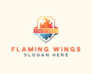 HVAC Fire Ice logo design