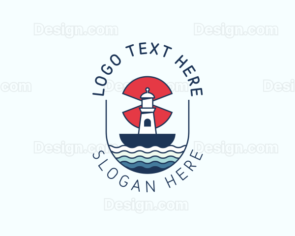 Marine Nautical Lighthouse Logo