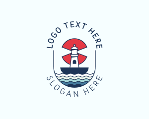 Marine Nautical Lighthouse  logo