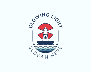 Marine Nautical Lighthouse  Logo