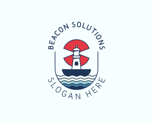 Marine Nautical Lighthouse  logo design