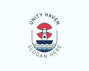 Marine Nautical Lighthouse  logo