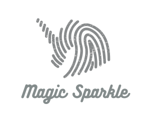 Grey Unicorn Fingerprint logo design