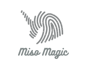 Grey Unicorn Fingerprint logo design