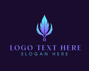 Composition - Quill  Pen Feather Writing logo design