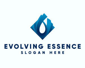 Water Droplet Liquid logo design