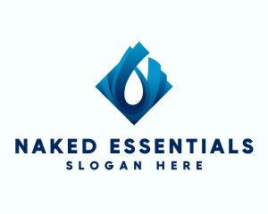 Water Droplet Liquid logo design