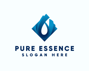 Water Droplet Liquid logo design