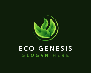 Leaf Eco Organic logo design