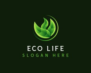 Leaf Eco Organic logo design