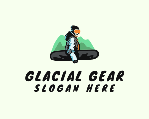 Winter Mountain Snowboarder  logo