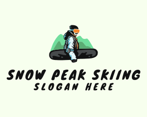 Winter Mountain Snowboarder  logo