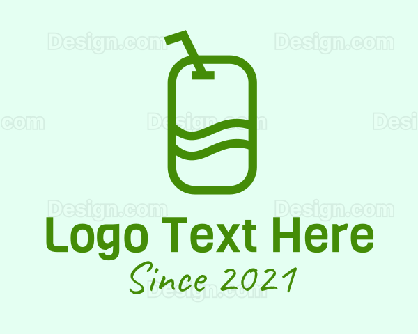 Green Mobile Drink Logo