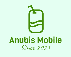 Green Mobile Drink  logo design