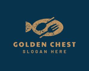 Golden Fish Cutlery logo design