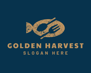 Golden Fish Cutlery logo design