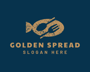 Golden Fish Cutlery logo design