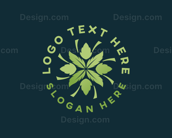 Organic Herbal Leaves Logo