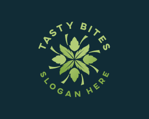 Organic Herbal Leaves  Logo