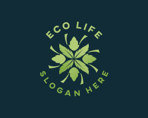 Organic Herbal Leaves  logo design