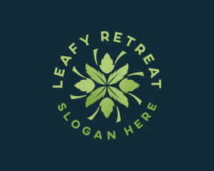 Organic Herbal Leaves  logo design