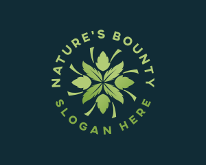 Organic Herbal Leaves  logo design