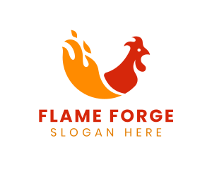 Chicken Fire Cuisine logo design