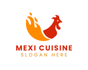 Chicken Fire Cuisine logo design