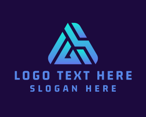 Triangle Letter AS Monogram Logo