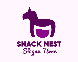 Purple Horse Wine logo design