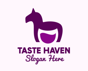 Purple Horse Wine logo design