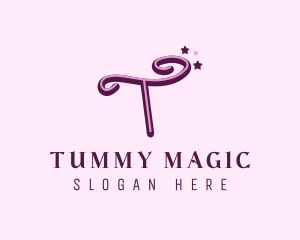 Fairy Star Letter T logo design